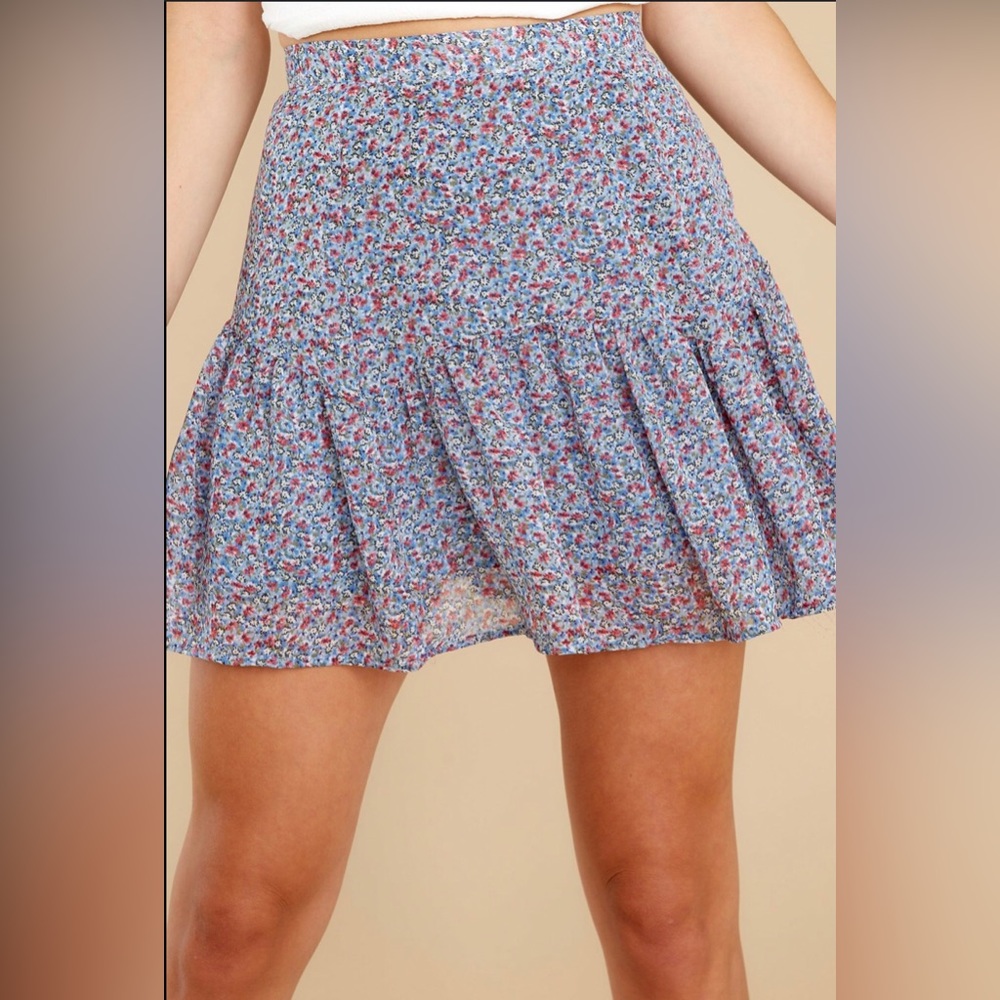 Red Dress Boutique: Spring Floral Ruffle Tier Mini Skirt